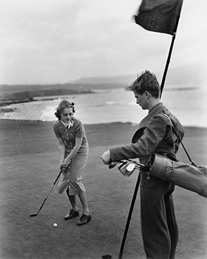 trendy female golf attire