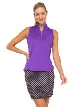 Belyn Key Bk Mock Sleeveless Women's Golf Shirt - Orchid - (Size XS)