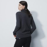 Daily Sports Plain Knit Rock Roll Neck Woman's Golf Pullover 
