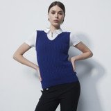 Daily Sports High Summer Spectrum Blue Knitted Sweater Women's Vest
