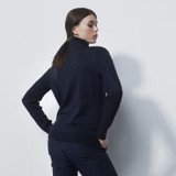Daily Sports Cable Knit Navy Long Sleeve Woman's Golf Pullover Unlined