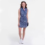 EPNY Sleeveless Ombre Dash Print Women's Golf Dress - Inky Multi