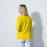 Daily Sports V-Neck Knit Sweater - Yellow 