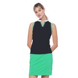 Belyn Key Side Serena Women's Golf Sleeveless - Black White