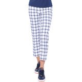 Belyn Key Bk Crop Women's Golf Pant - White Blue