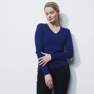 Daily Sports High Summer Spectrum Blue Woman's Golf Pullover Sweater