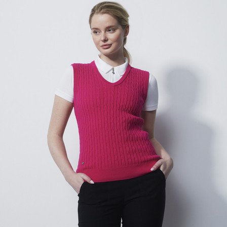 Daily Sports High Summer Knitted Sweater Women's Vest - Pink