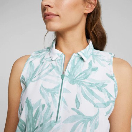Puma Palm Golf Dress - Bright White / Adriatic - FINAL SALE
