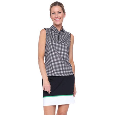 Belyn Key Side Bk Women's Golf Sleeveless - Black White