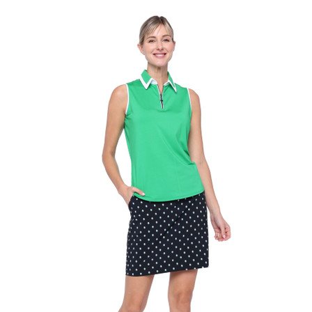 Belyn Key Birdie Women's Golf Sleeveless - Green White