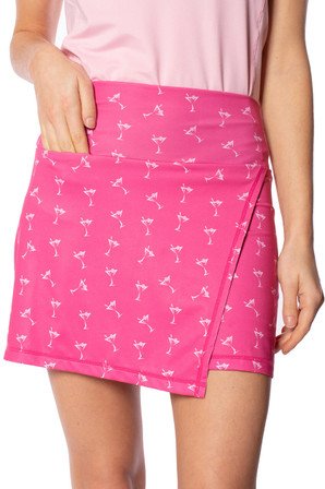 Golftini Stirred Asymmetrical Skort - Hot Pink